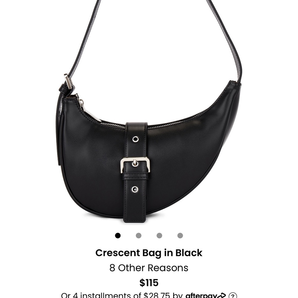 Black Half Moon Shoulder Bag